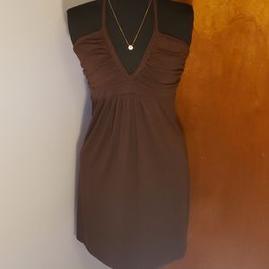 Brown halter dress